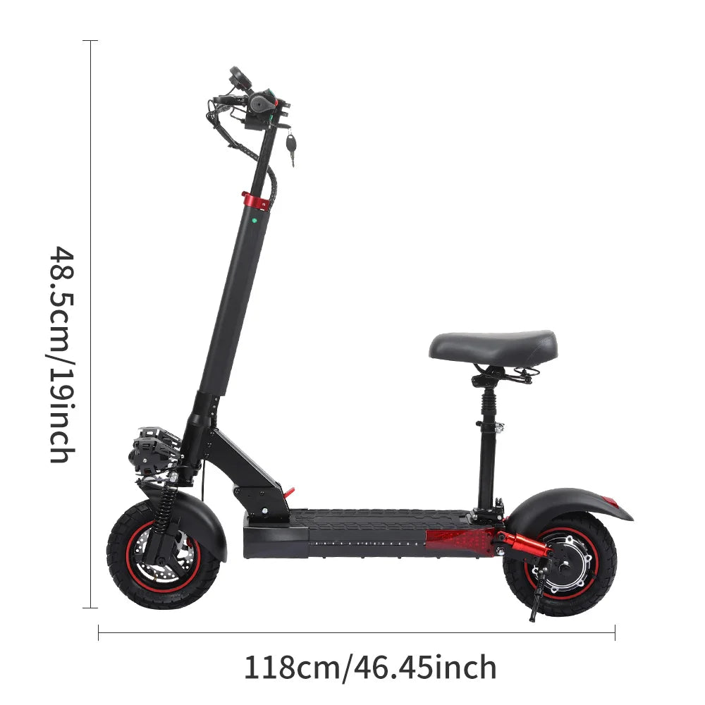 800W Folding Electric Scooter With Seat