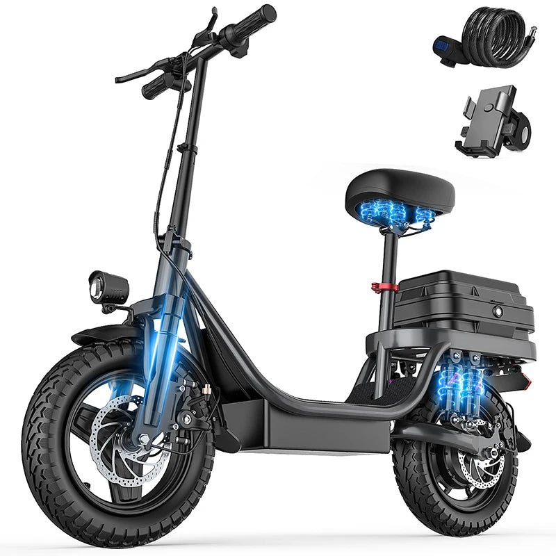 Electric Scooter for Adults with Adjustable Seat