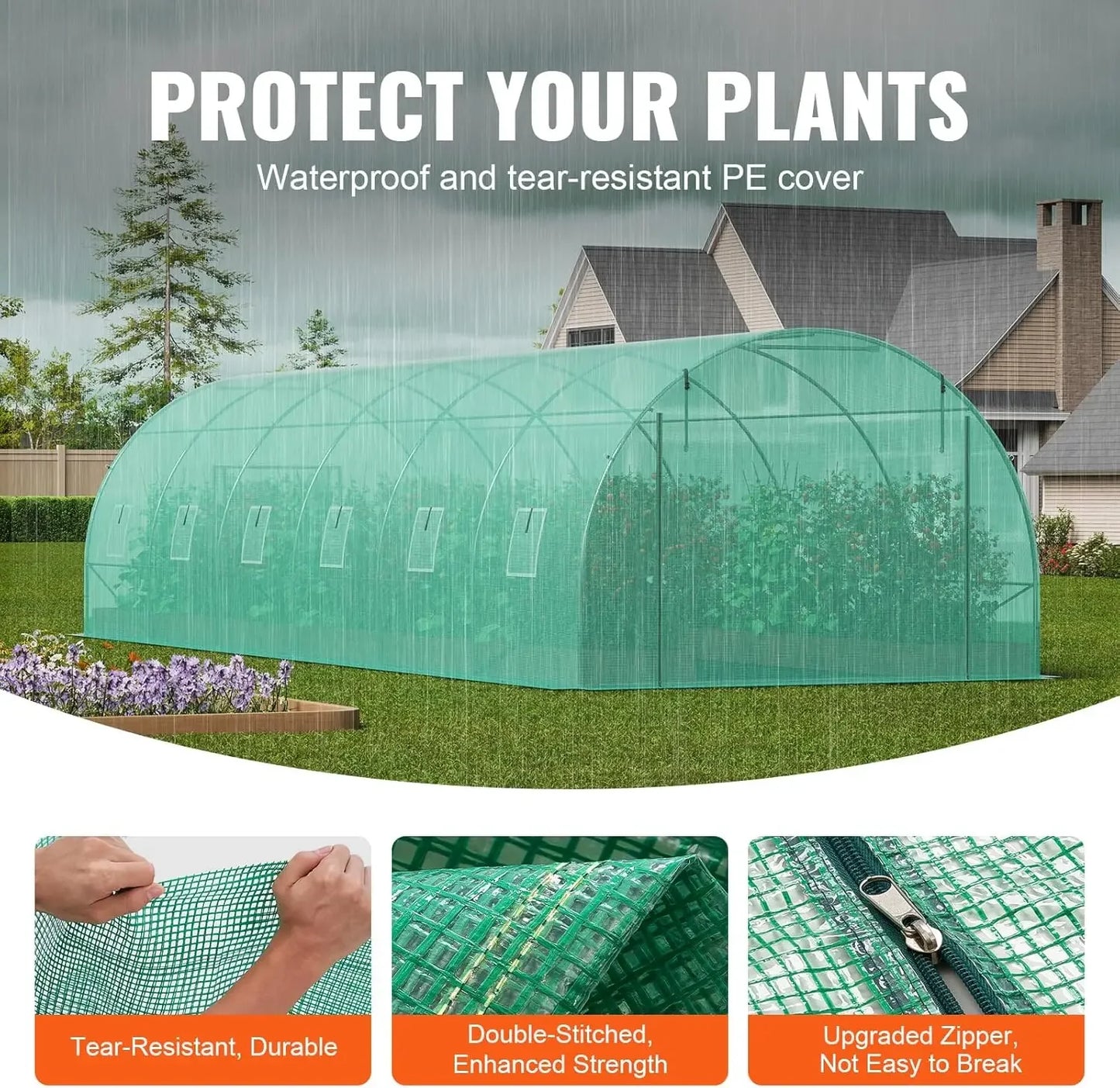 Walk-in Tunnel Greenhouse, 29.2x9.7x6.5 ft