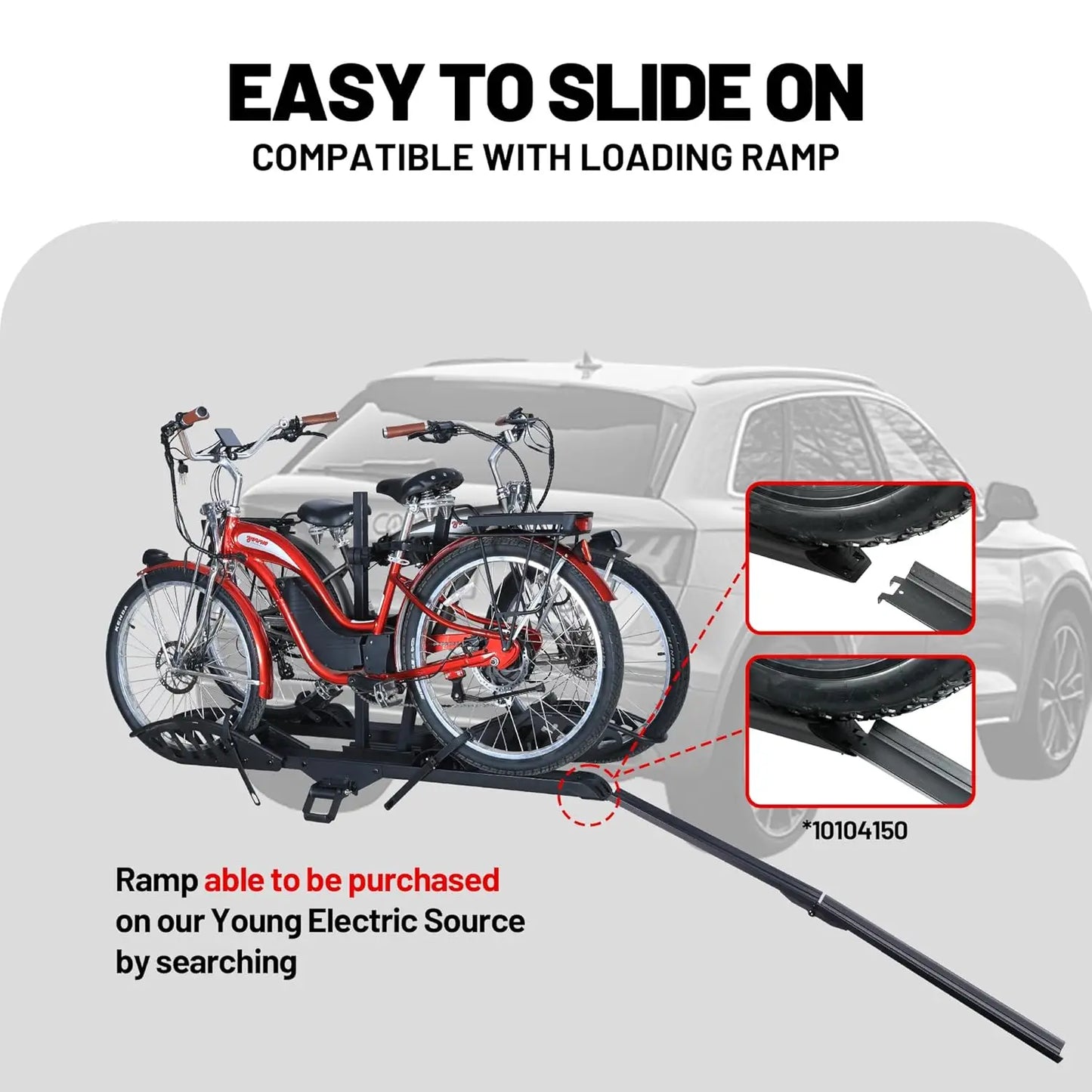 200 lbs E-Bike Rack Hitch Mount