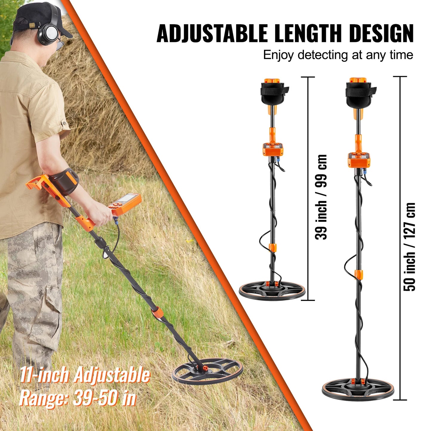 Rechargeable Metal Detector 12"