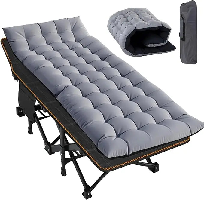Folding Camping Cot with Mattress