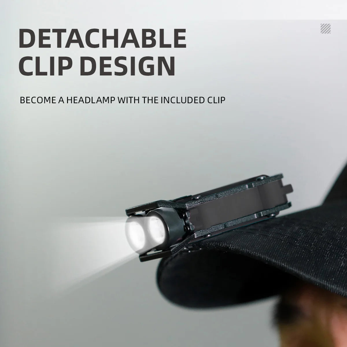 Mini LED Flashlight Rechargeable with Clip Headlight