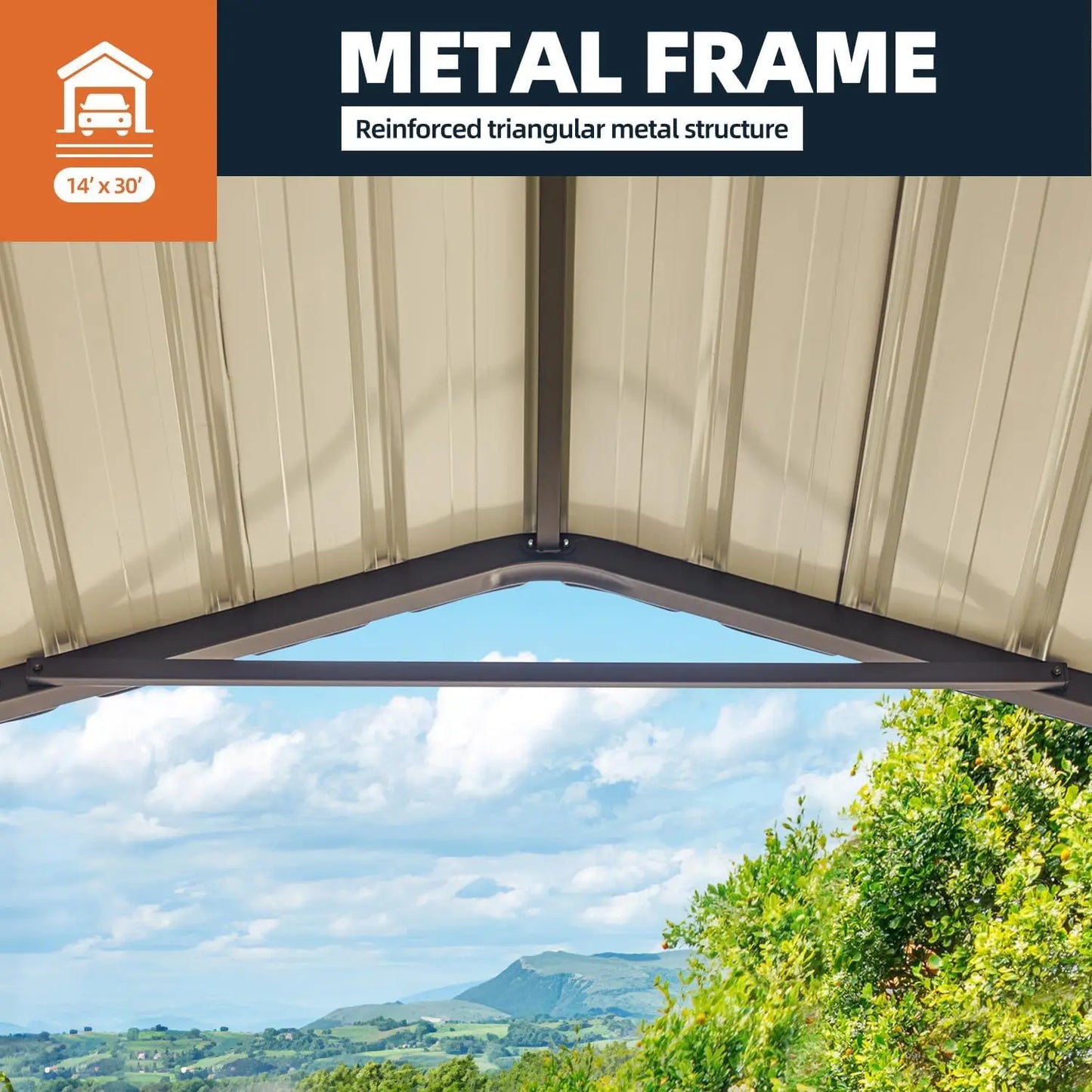 14x30 FT RV Metal Carport