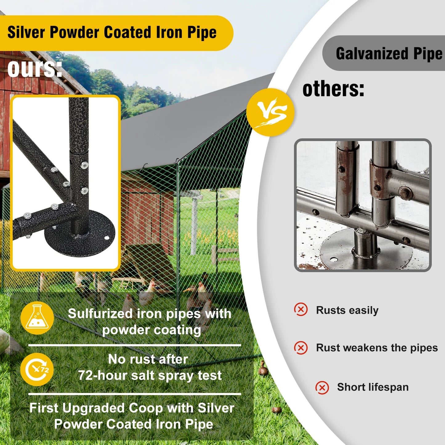 Metal Chicken Coop w/ Cover