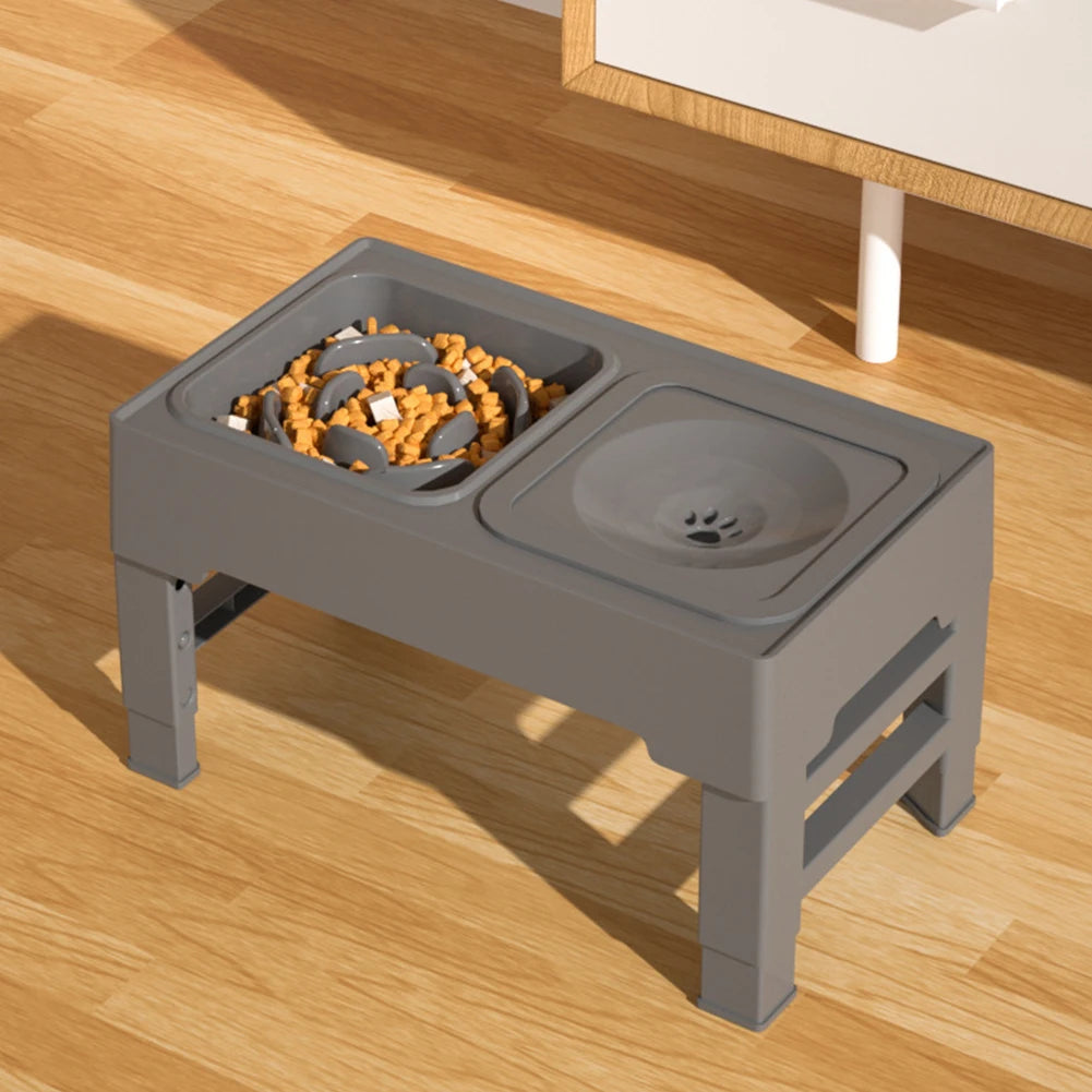Dog Food Slow Feeder 4 Adjustable Heights