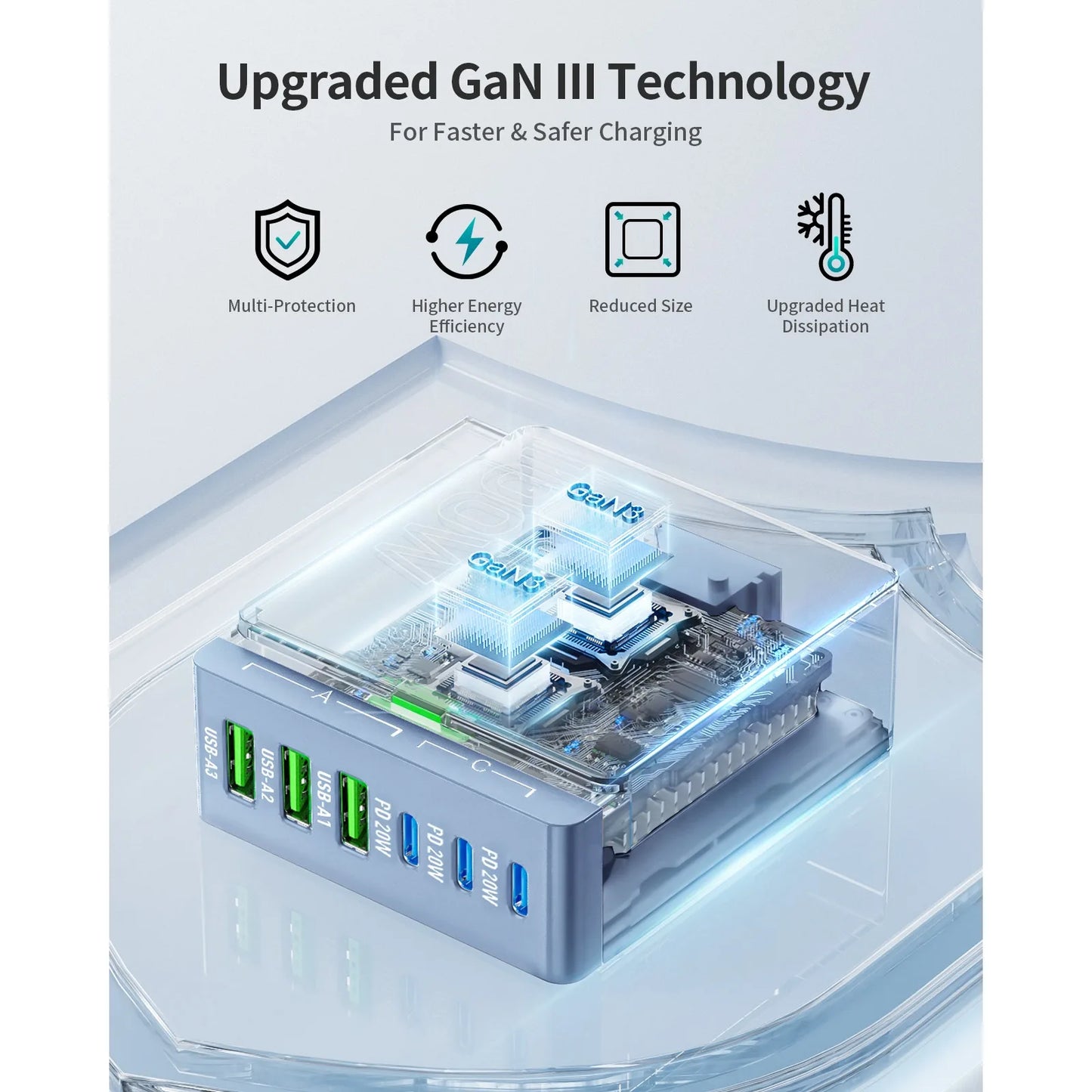 100W 6-Port Quick Charge Hub