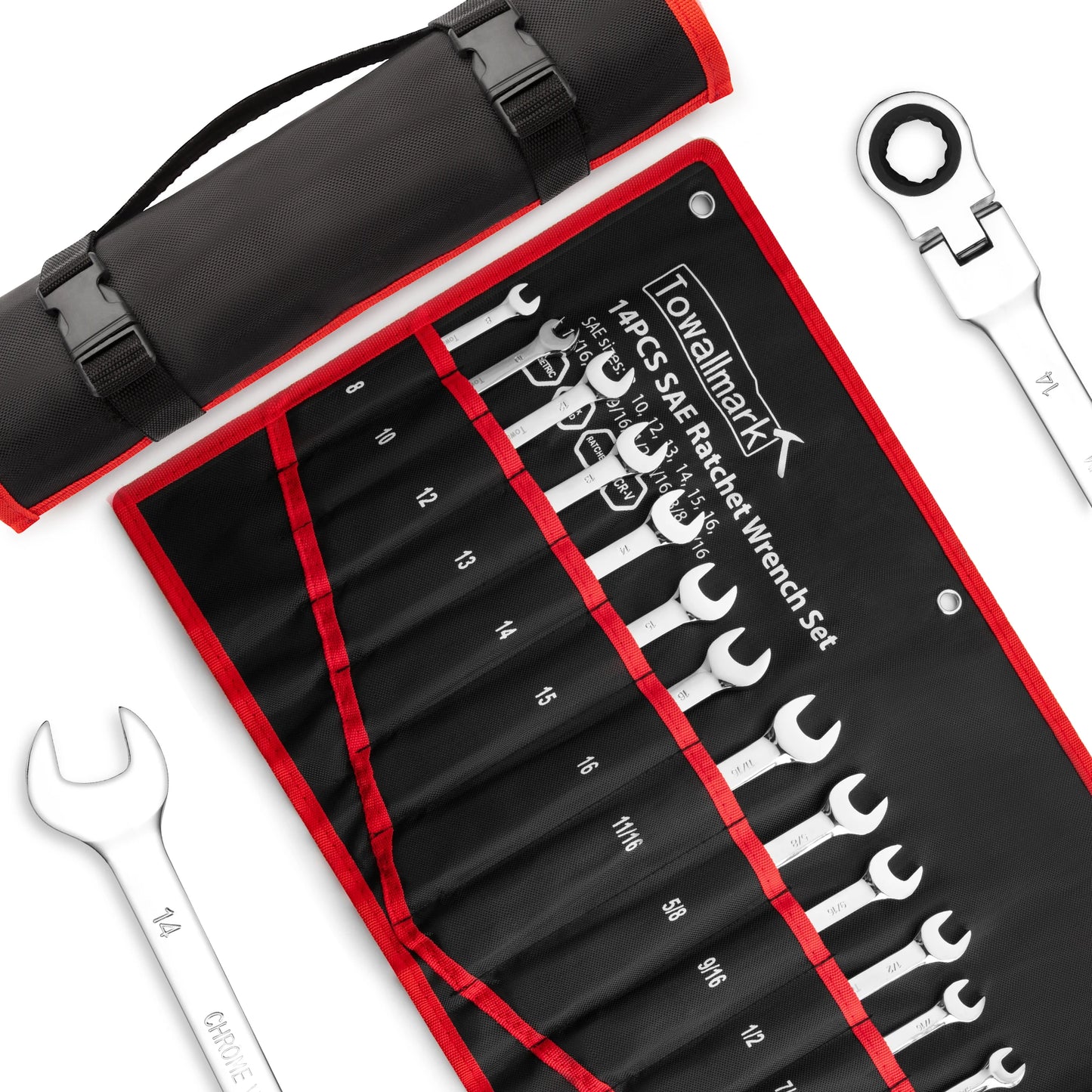 14PCS Metric and Standard Combination Ratchet Wrench Set