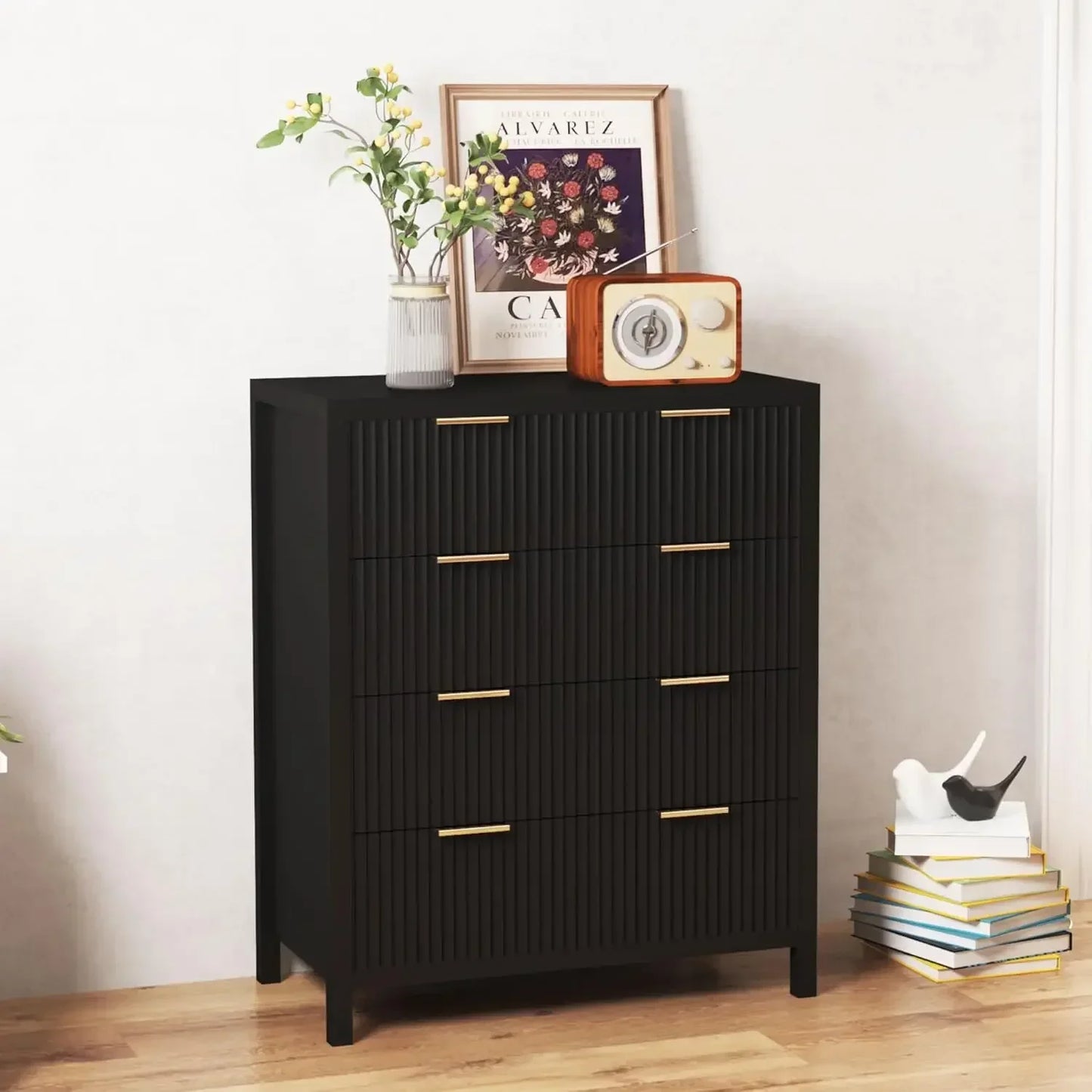 Fluted 6 Drawer Double Dresser