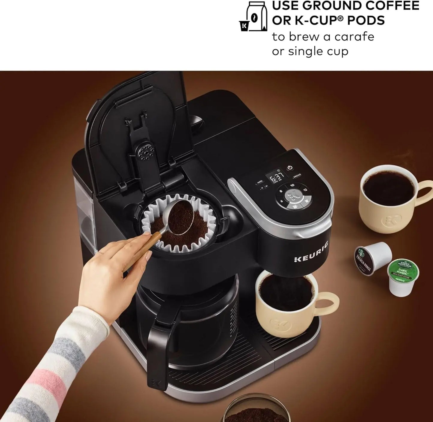 Single Serve Pod & Carafe Coffee Maker