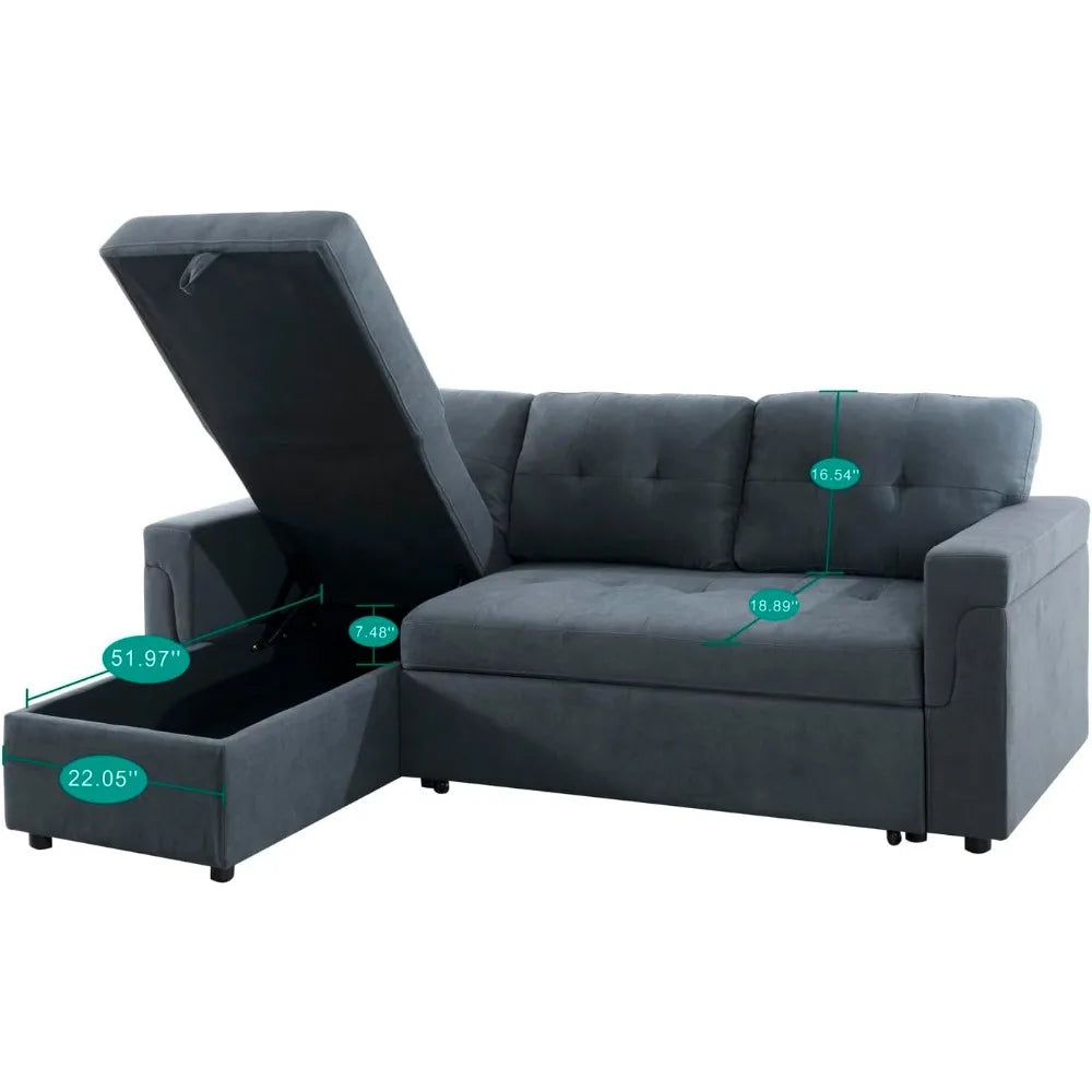 Reversible Sleeper Sectional Sofa
