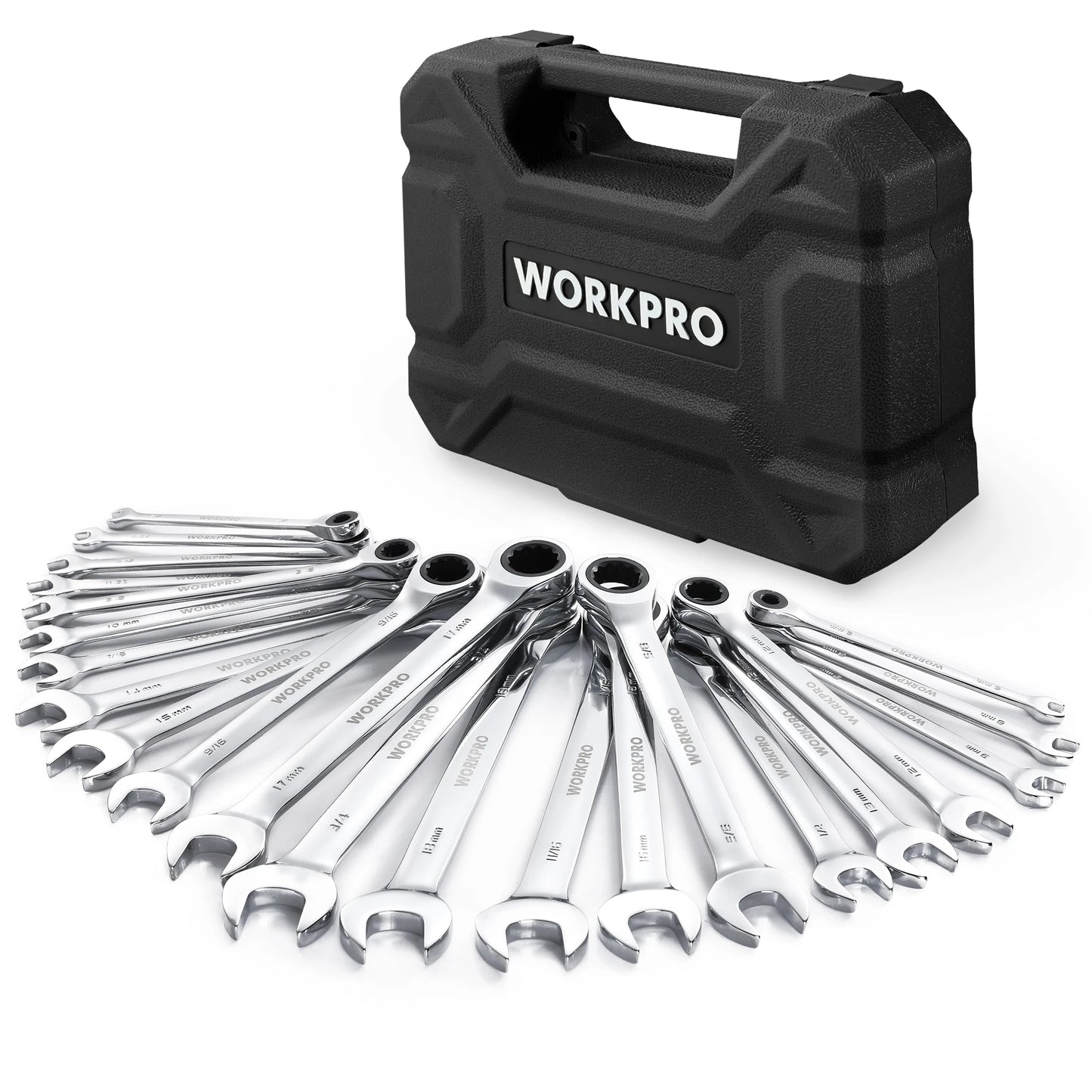 23pc Ratcheting Wrench Set with Box