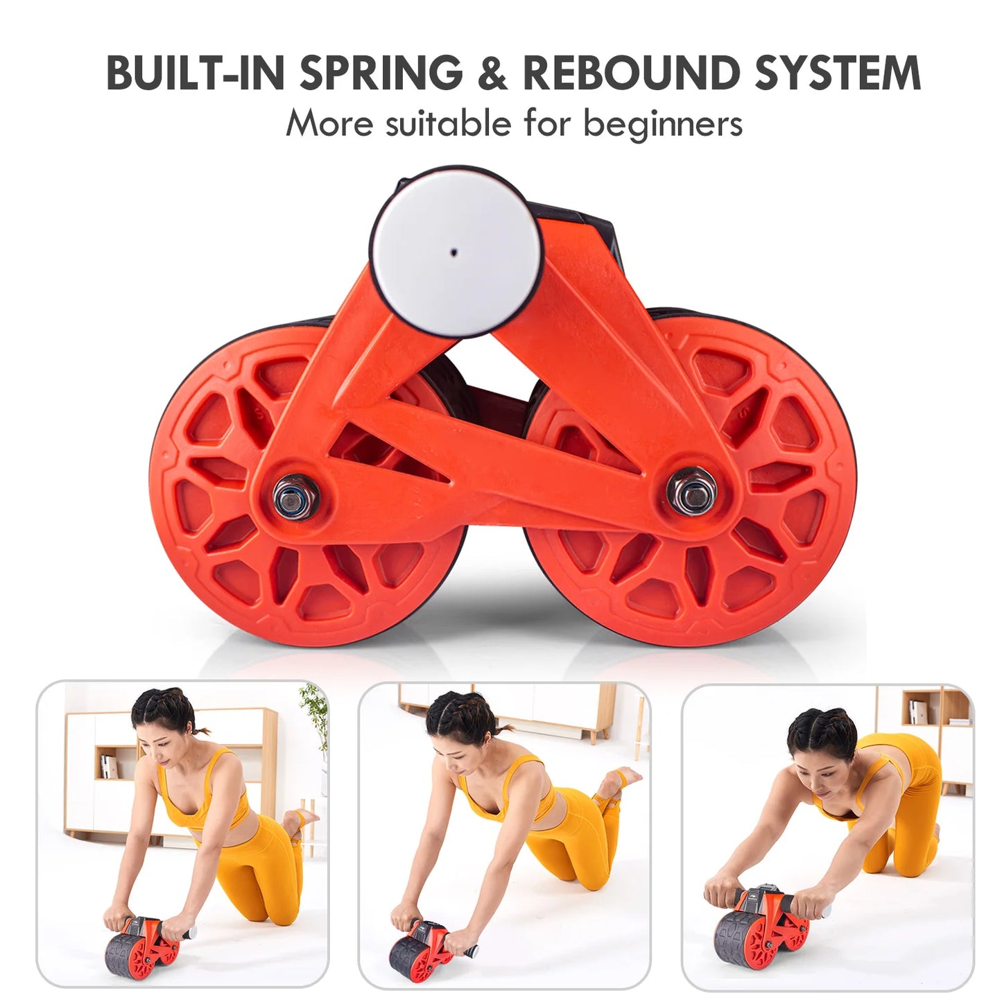 Ab Wheel Roller w/ Automatic Rebound