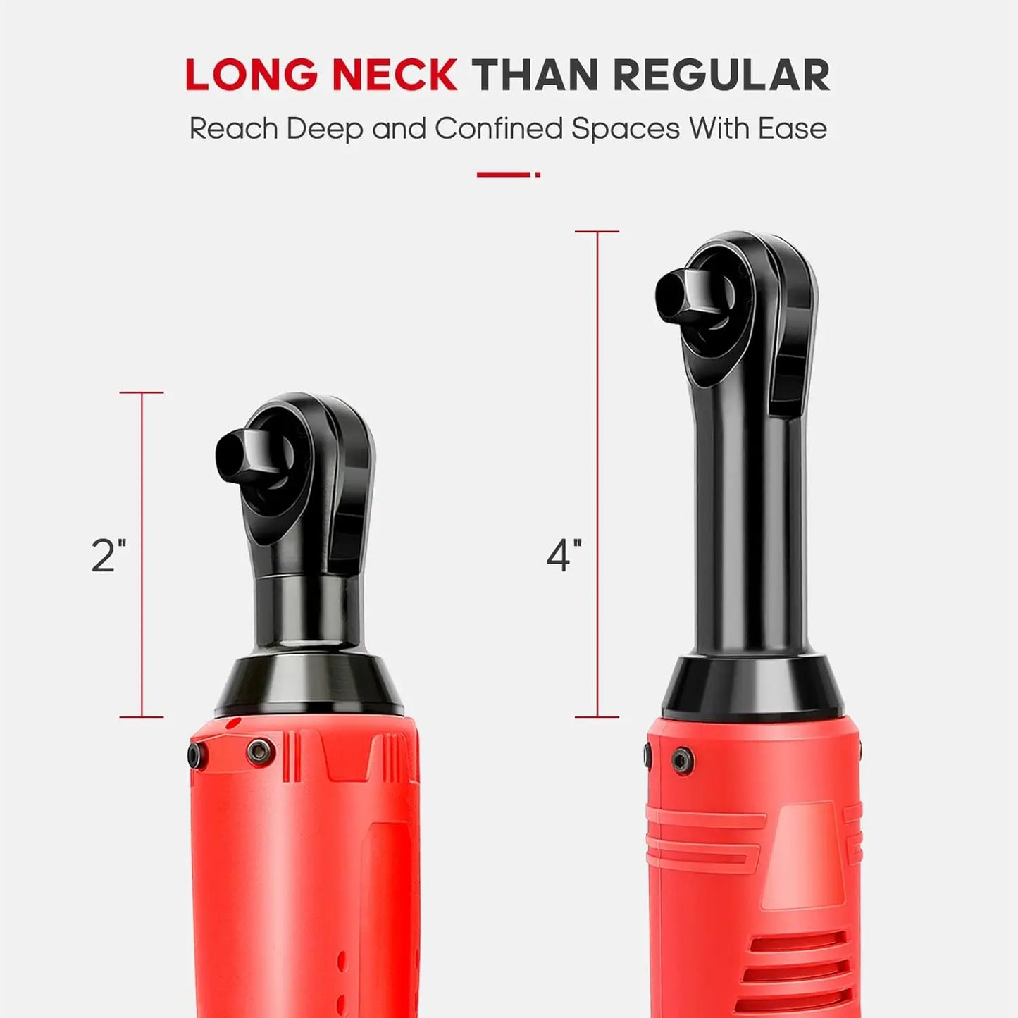 18V Extended Cordless Ratchet Wrench 3/8