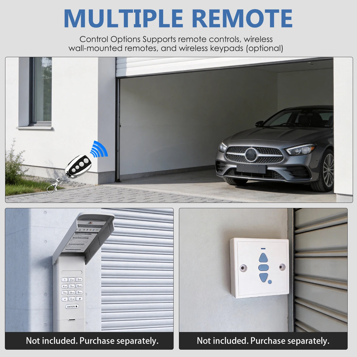 Roller Garage Door Opener Operator Kit with Remote Control