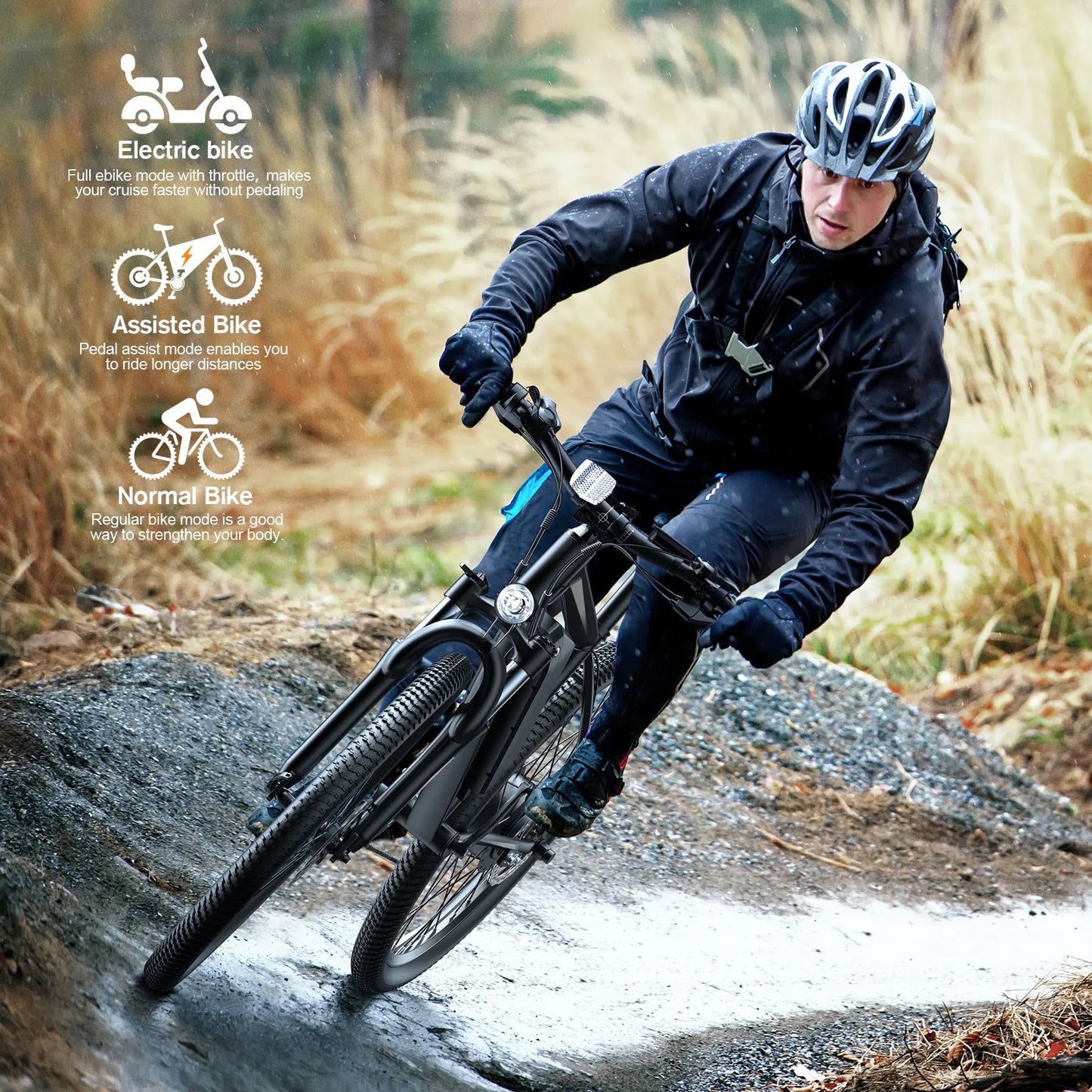 Electric Bike for Adults 26" with Removable Battery