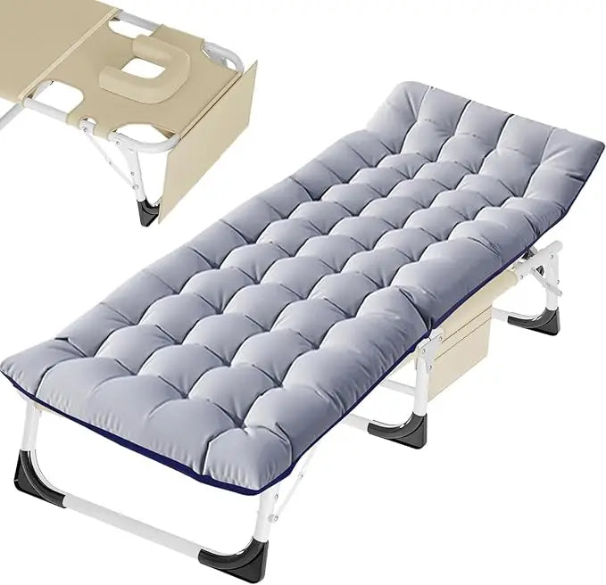 Folding Camping Cot with Mattress