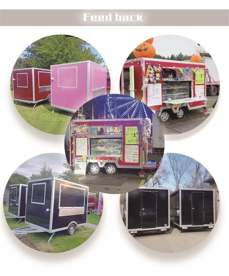 Affordable 26ft Equipped Food Truck Hot Dog Food Cart Fast Food Mobile Kitchen Trailer for Sale USA