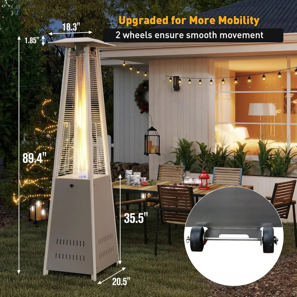 Outdoor Patio Heater, Propane with Wheels