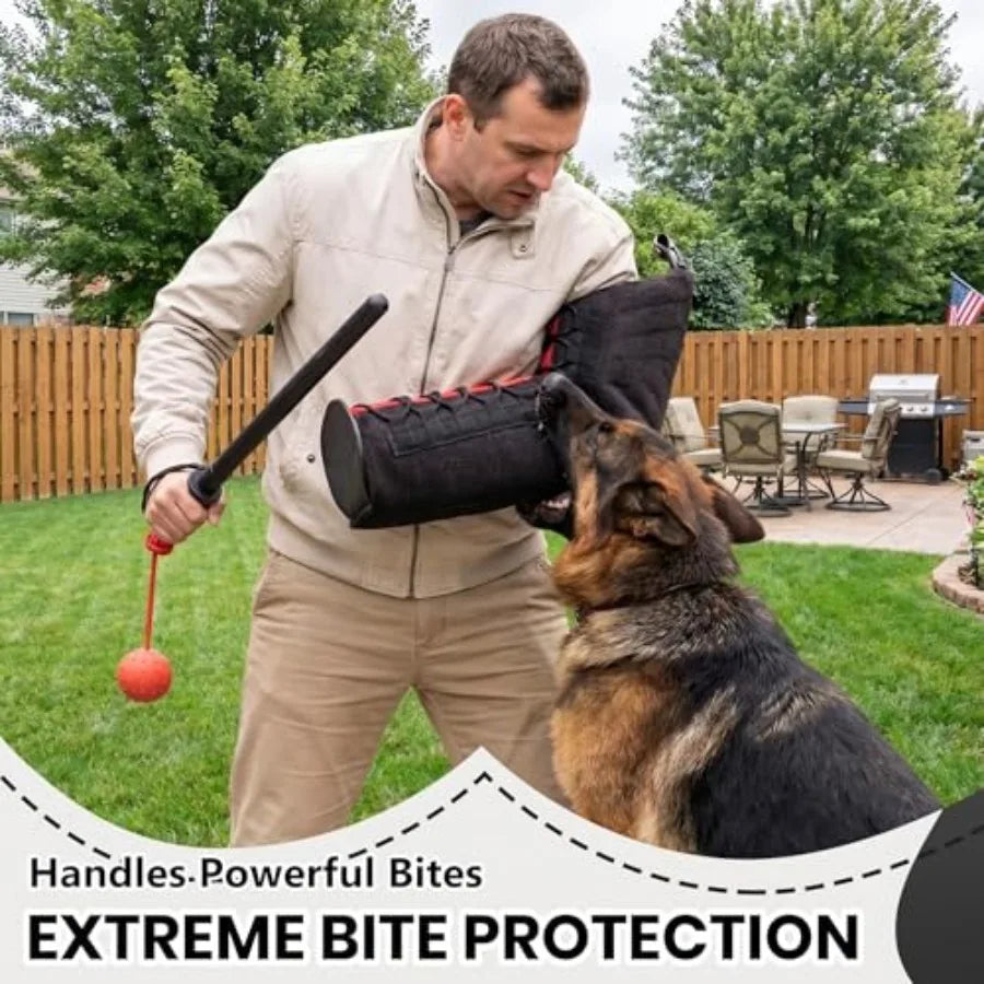 Dog Training Kit with Bite Sleeve, Tug Toy, Training Stick Rubber Ball on Rope
