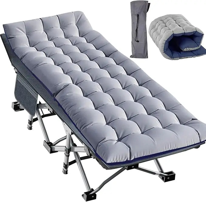 Folding Camping Cot with Mattress