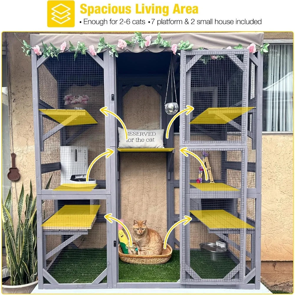 Outdoor Cat Enclosure 70"
