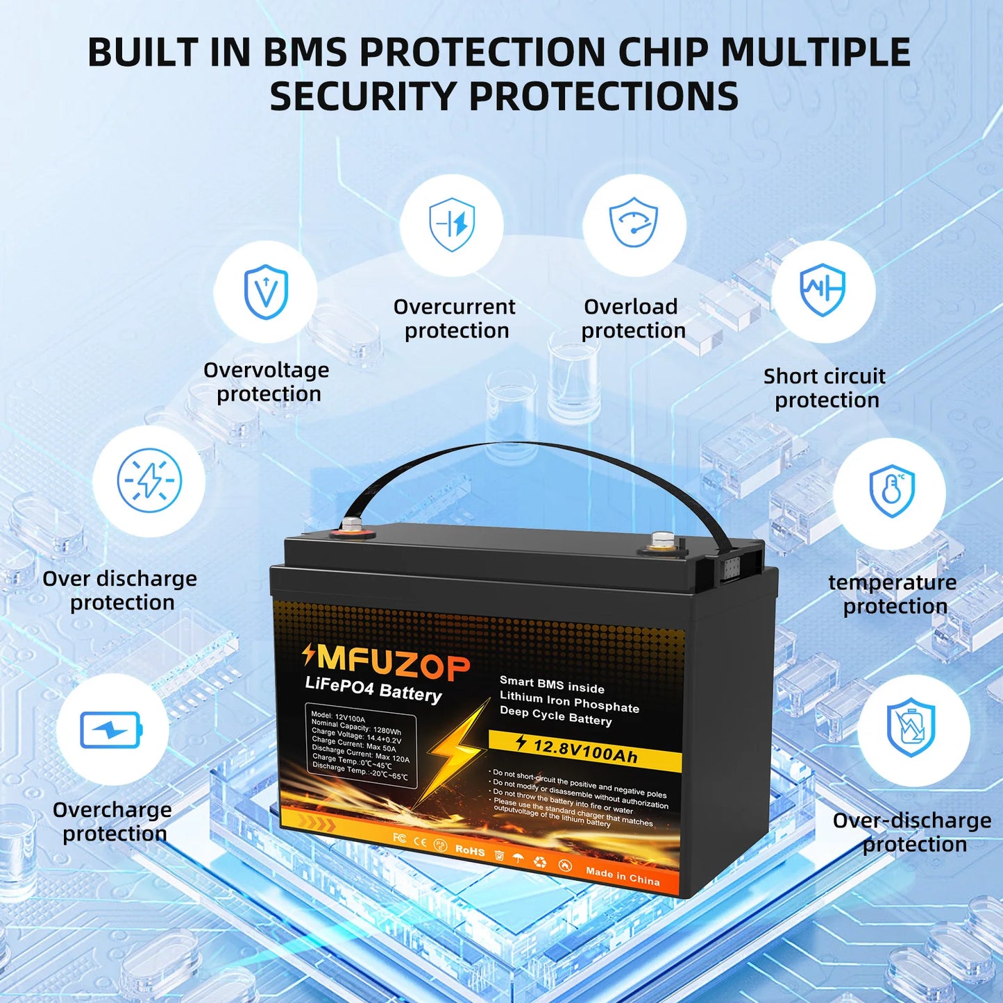 12V 100Ah LiFePO4 Battery