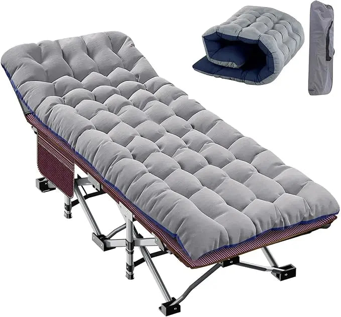 Folding Camping Cot with Mattress