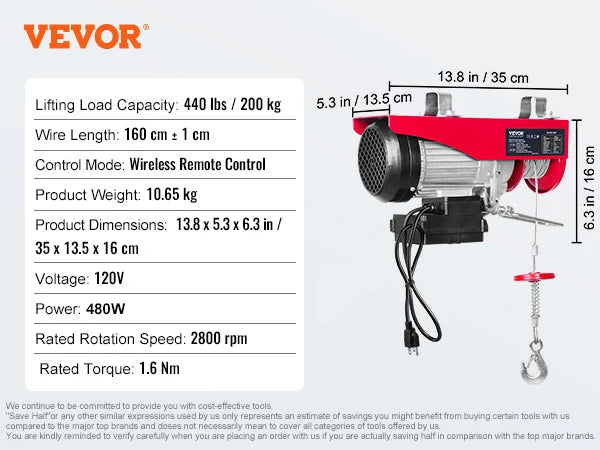 200-800kg Electric Hoist