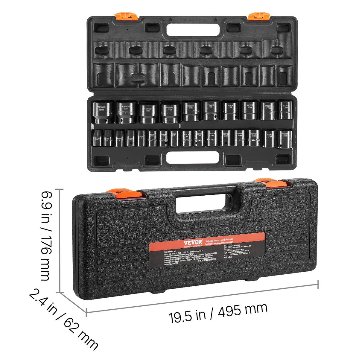 1/2In 26Piece Impact Socket Set