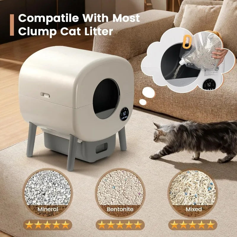 Litter Box Self Cleaning for Multiple Cats