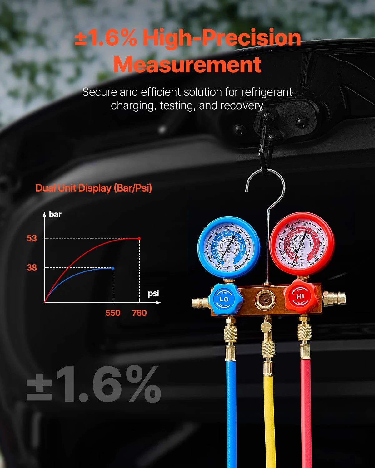 4.5 CFM AC Vacuum Pump and Gauge Set