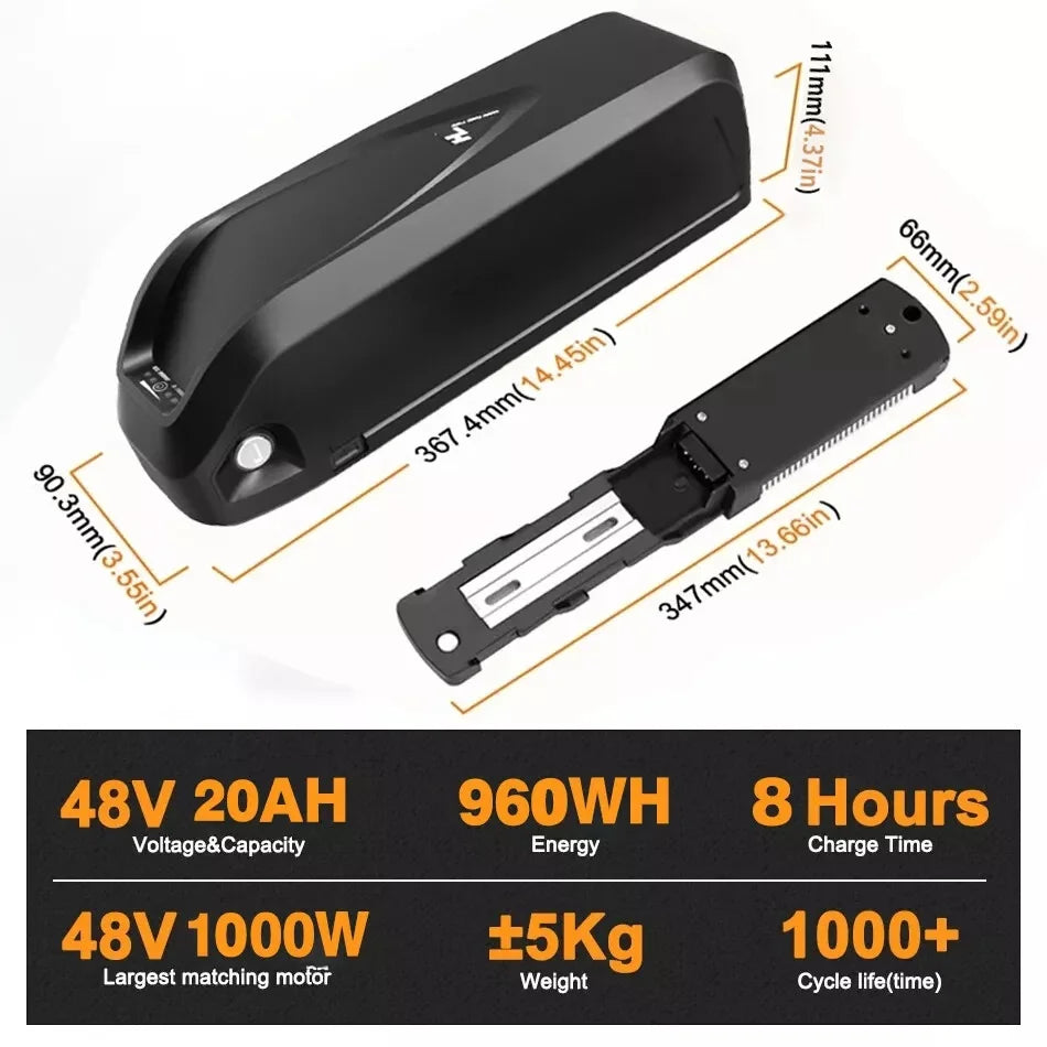 Ebike Battery 250W 350W 500W 750W 1000W