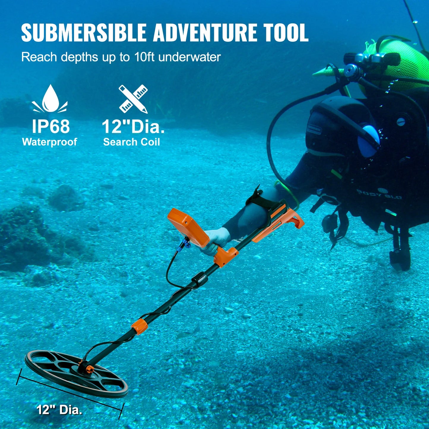 Rechargeable Metal Detector 12"