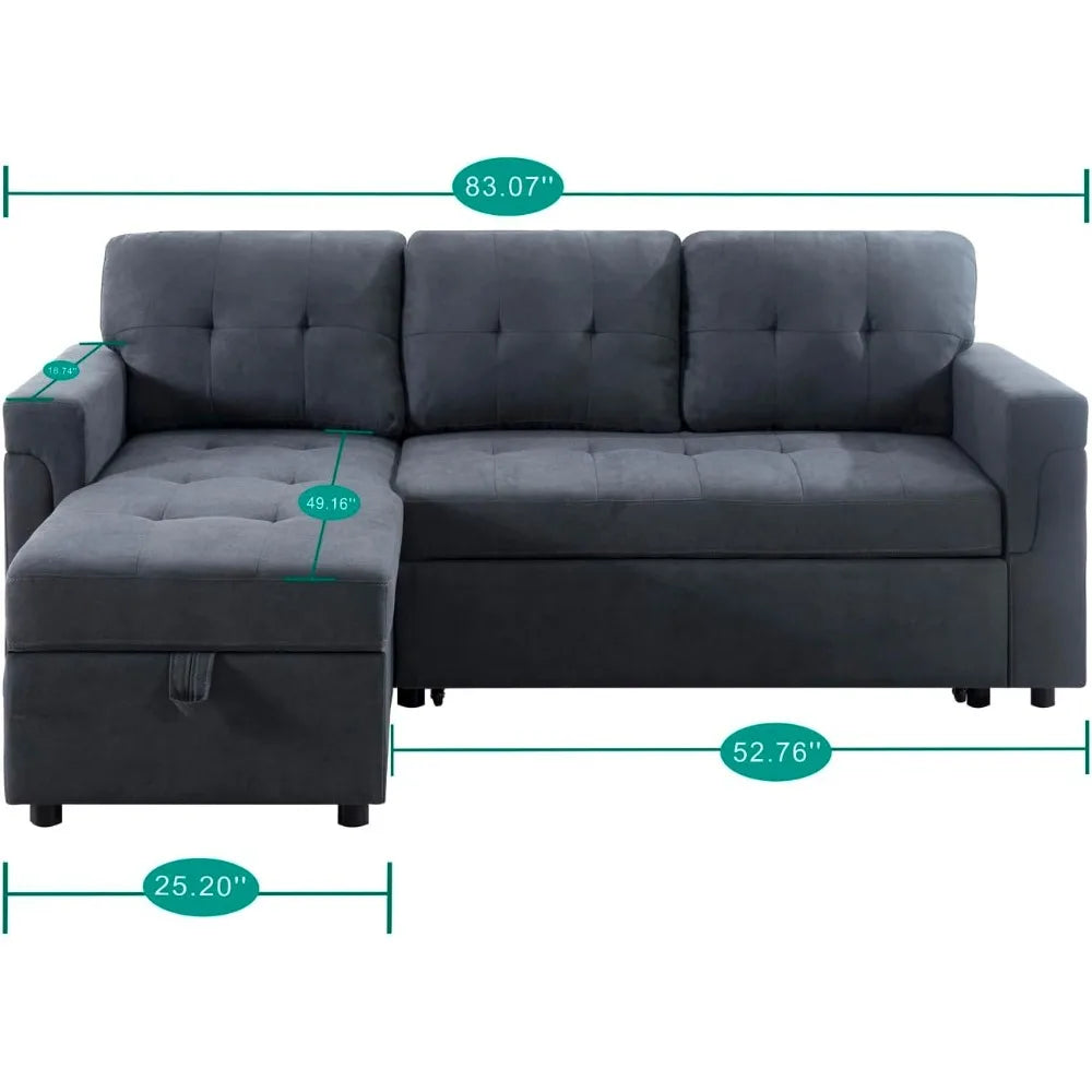 Reversible Sleeper Sectional Sofa