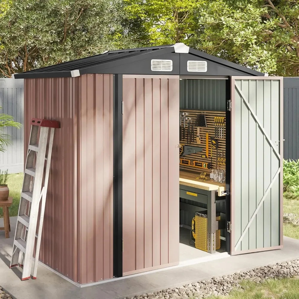 6.2x4 FT Outdoor Storage Shed Metal