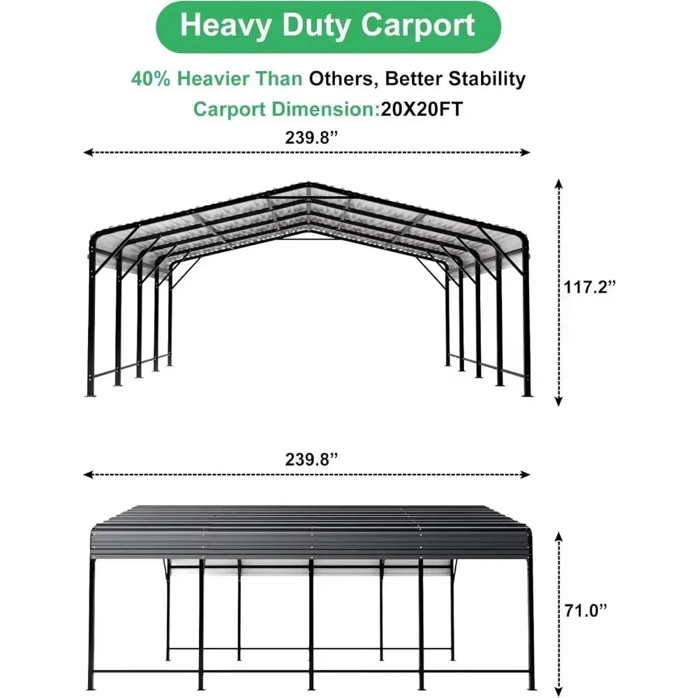 20x20 FT Metal Carport