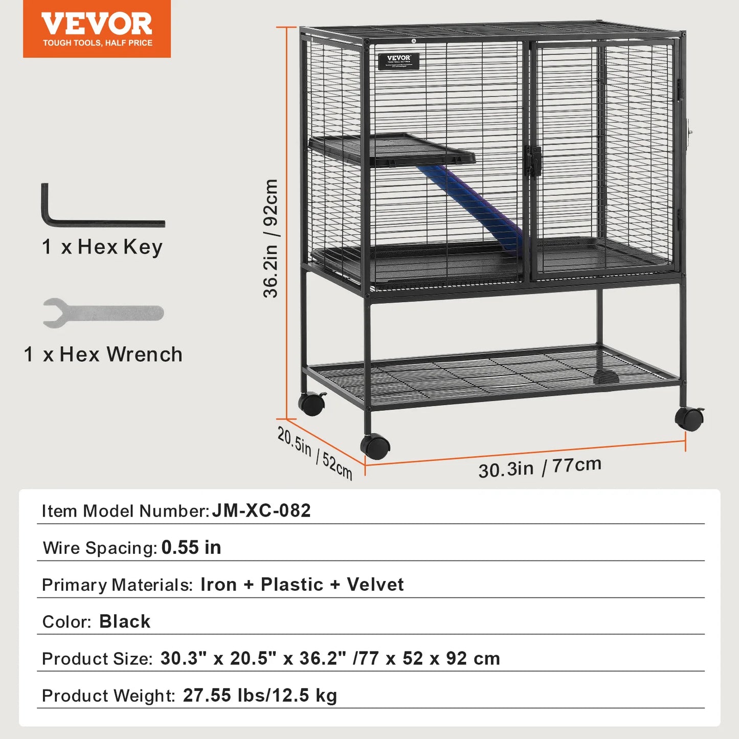 Rolling Metal Small Animal Cage
