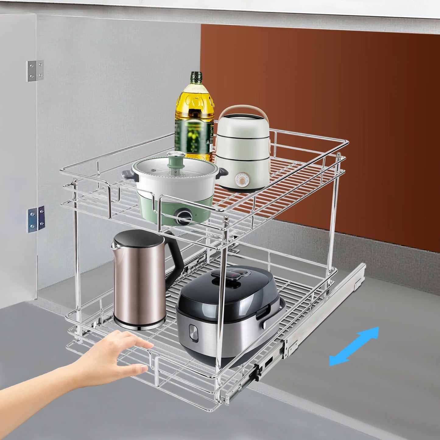 13.5"W*21.5"D Pull-out Storage Rack