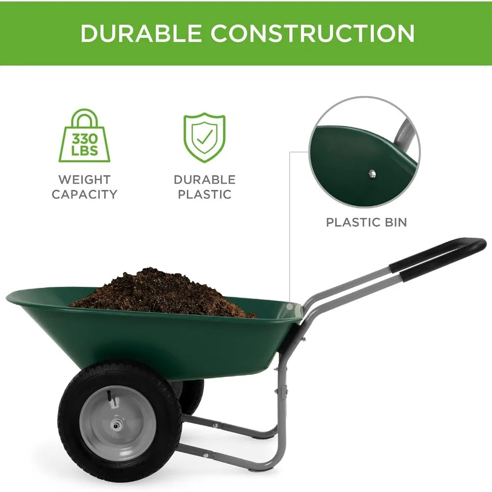 Dual-Wheel Wheelbarrow