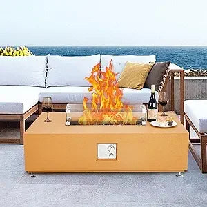 48 - Inch Outdoor Propane Fire Pit Table with Piezo Ignition