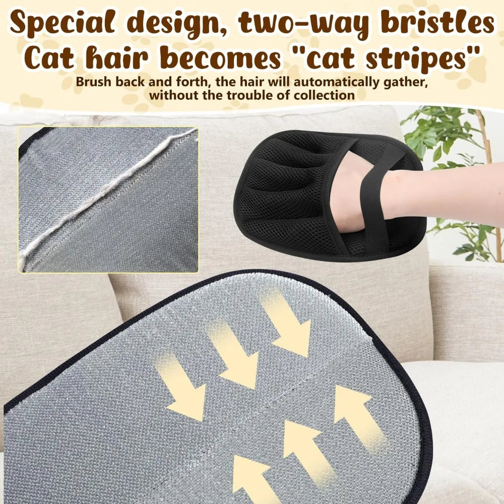 2 Pack Pet Hair Remover Gloves