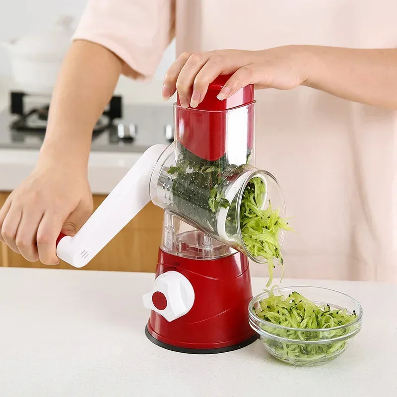 Manual Rotary Vegetable Slicer Cheese Grater
