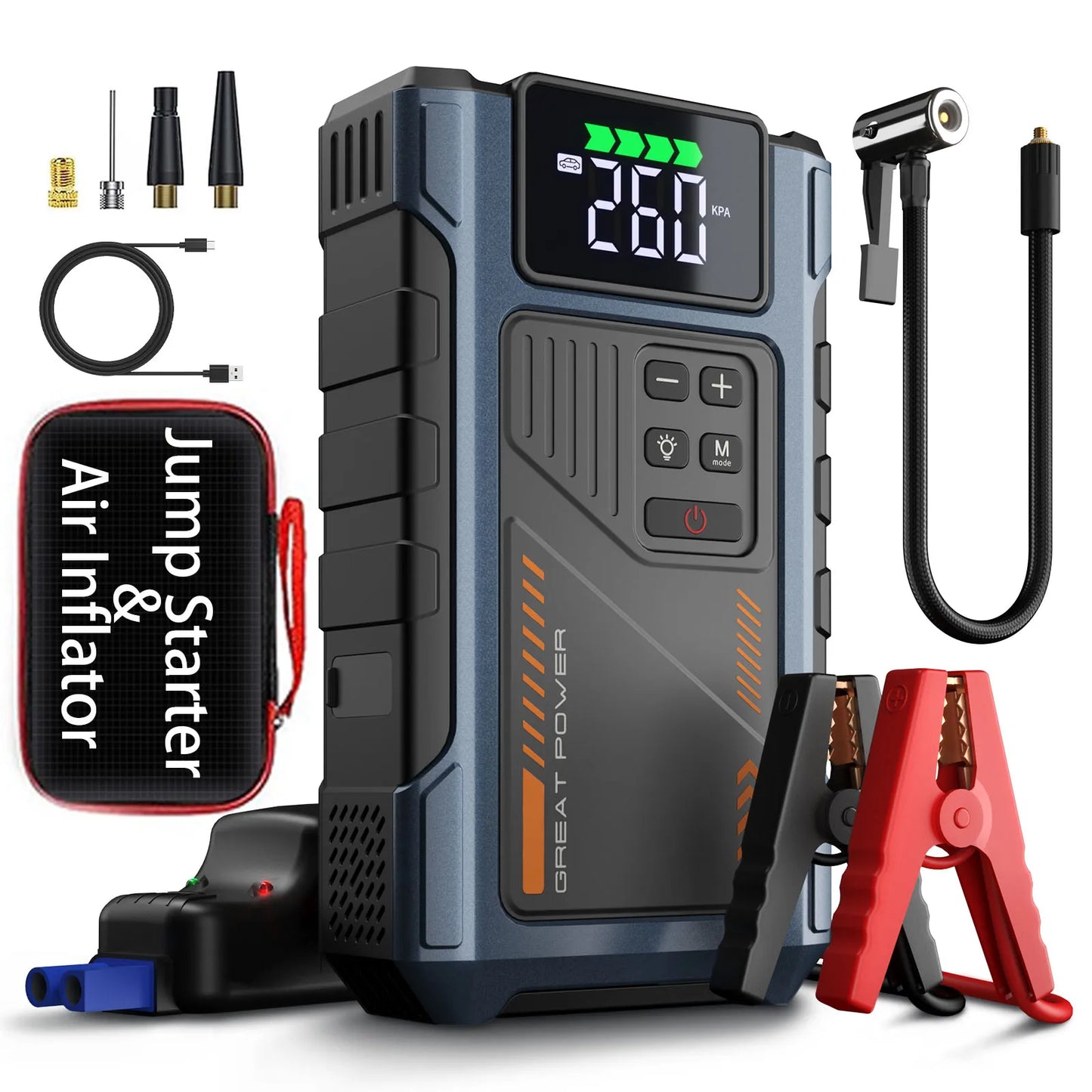 Car Jump Starter With Air Compressor
