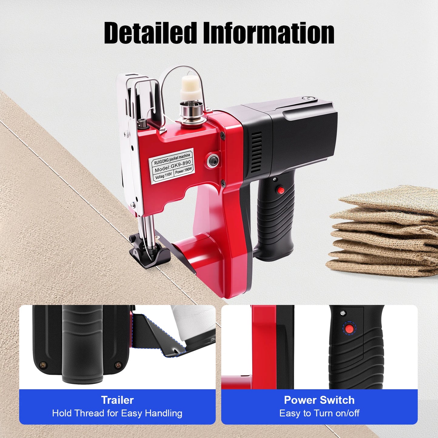 110V Portable Electric Stitching Machine