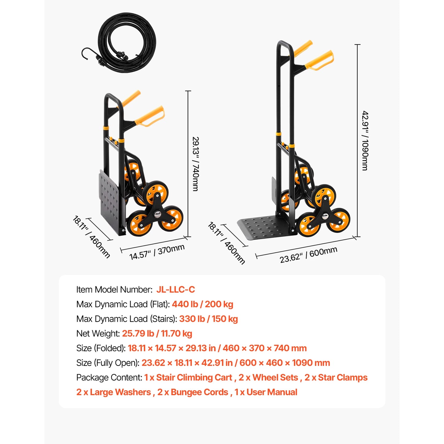 Stair Climbing Cart Folding