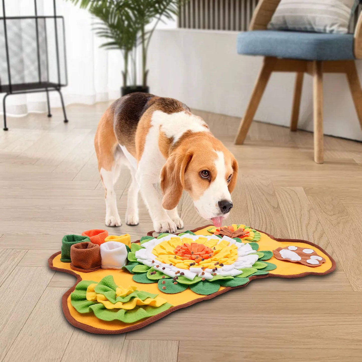 Dog Feeding Mat with Embedded Sound Device, Interactive Smart Toy