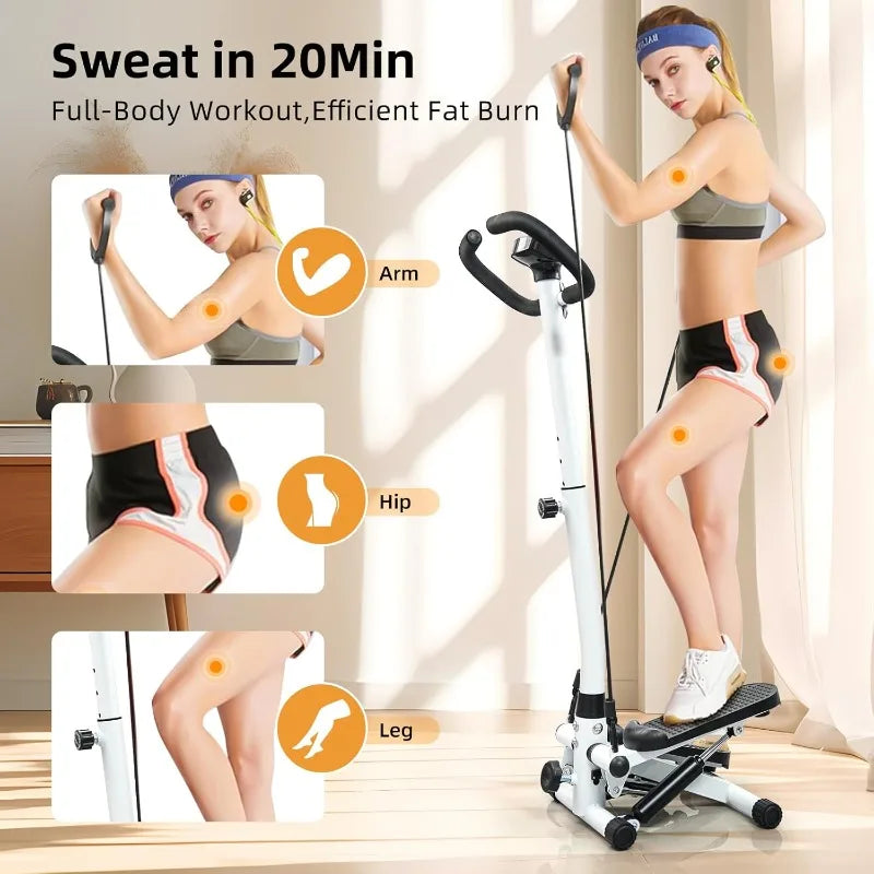 Stepper Machine with Resistance Bands
