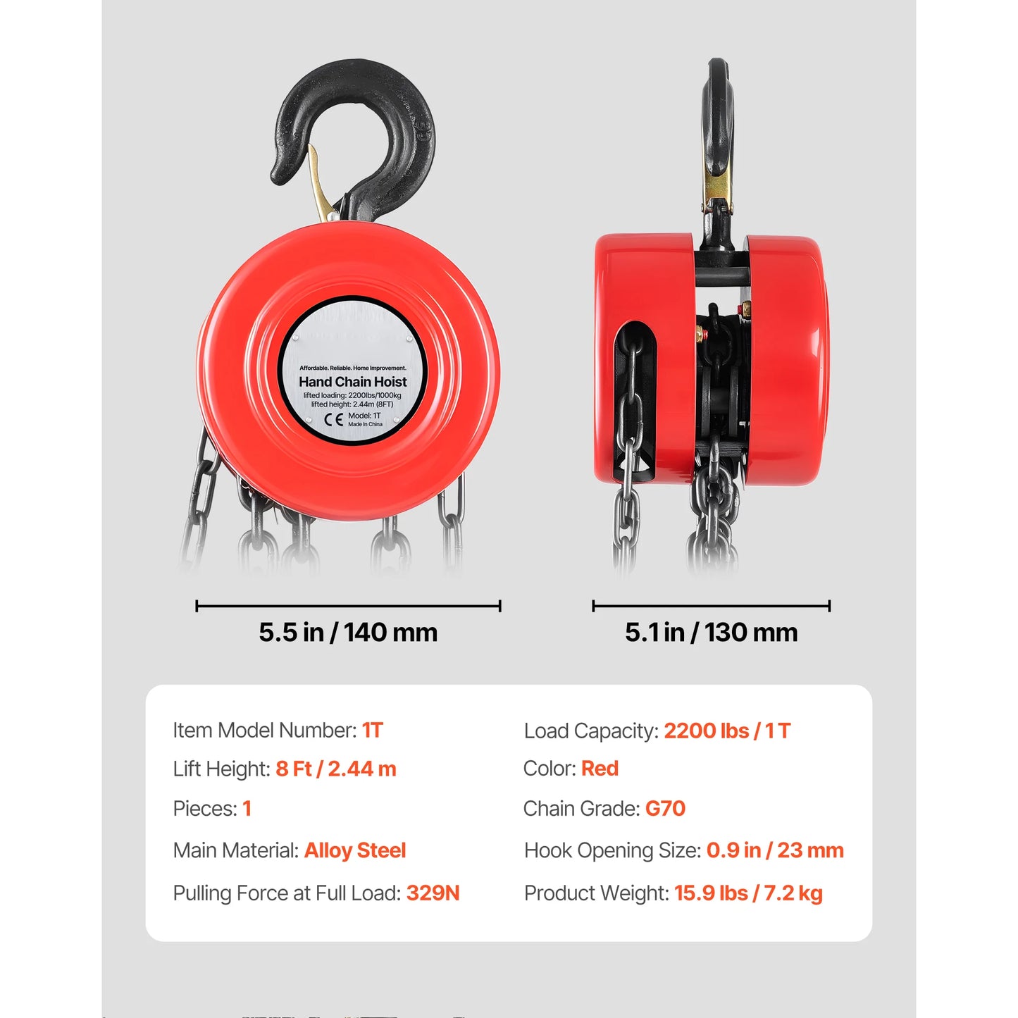 1T/2T Hand Chain Hoist