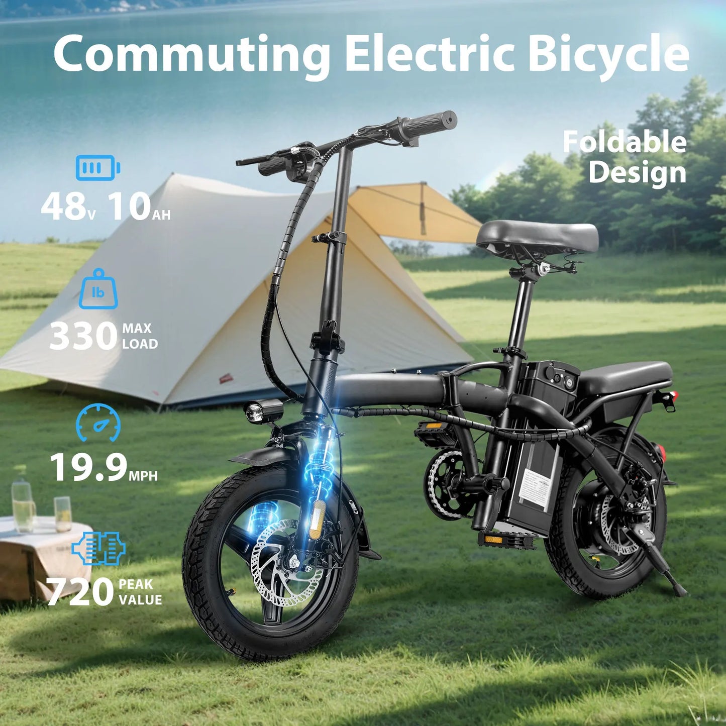electric bicycle, foldable
